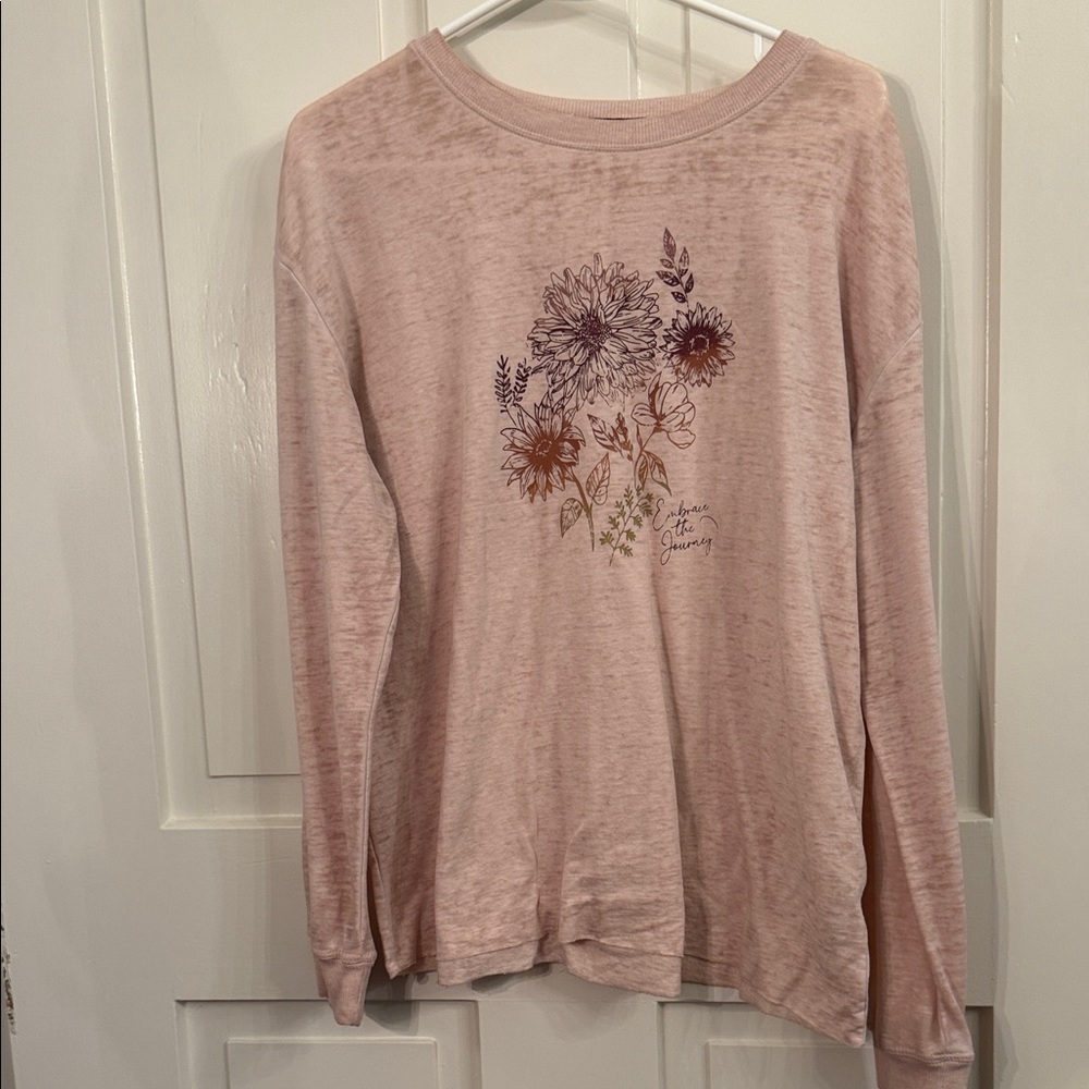 Floral Print Pink Women's Top